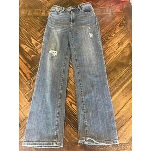 Risen Bootcut Jeans Women 11/30 Western Preppy Cowgirl Aztec Fringe Stretch Boho